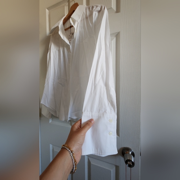 Zara Crisp White Button-Up Shirt - Picture 4 of 5
